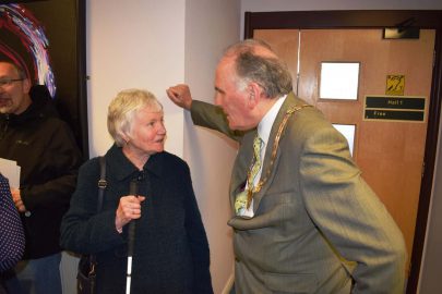 Centre User Christine with Provost Reid