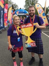 Be a KJiltwalk Hero like Gavin and Jennifer, join us at the Edinburgh Kiltwalk 2019