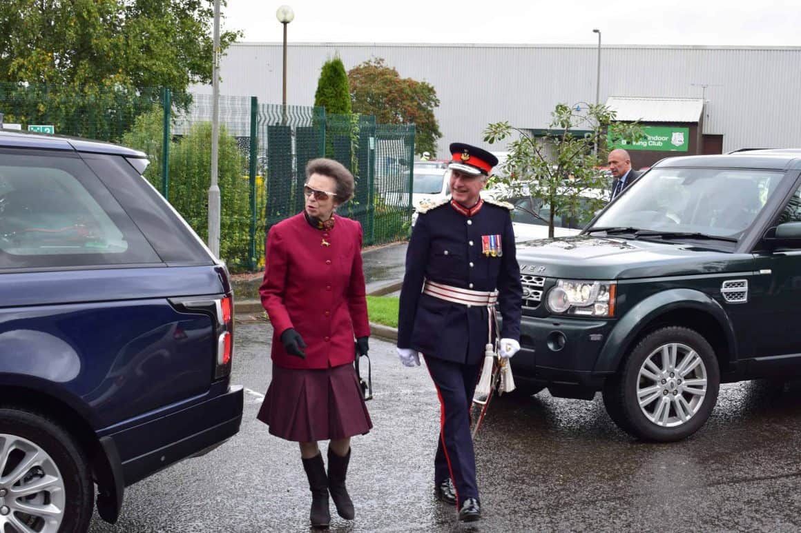 HRH The Princess Royal arriving