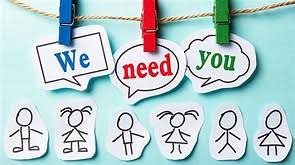 washing line and clothes pegs saying "We need your family" for the Forth Valley Deaf Childen's Society