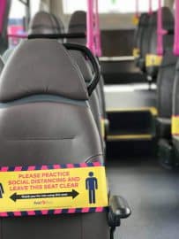 Social distancing measures on First Scotland Buses