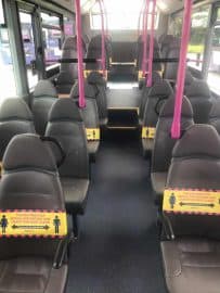 First Scotland Buses Covid-19 seating with restrictions on different seats