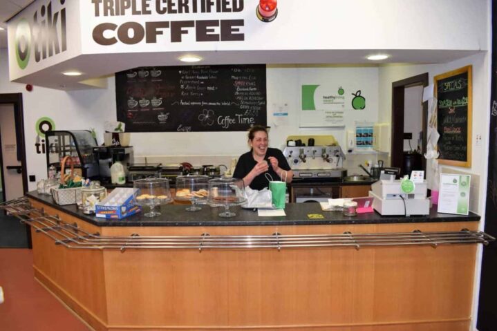 Carol in the cafe