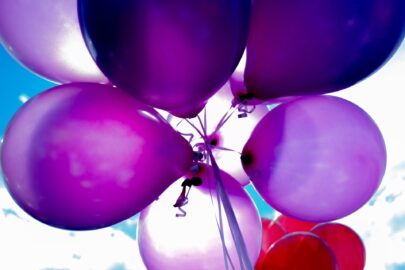 Purple party balloons