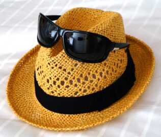 Hat with sunglasses