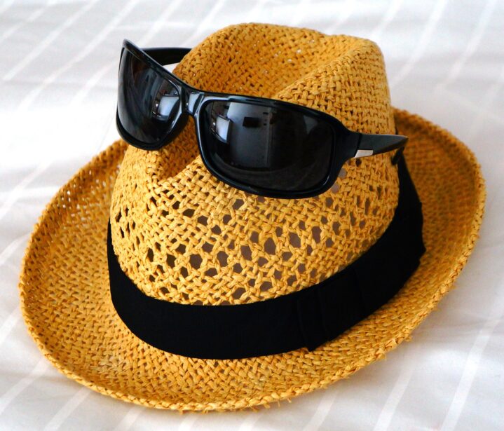 Hat with sunglasses
