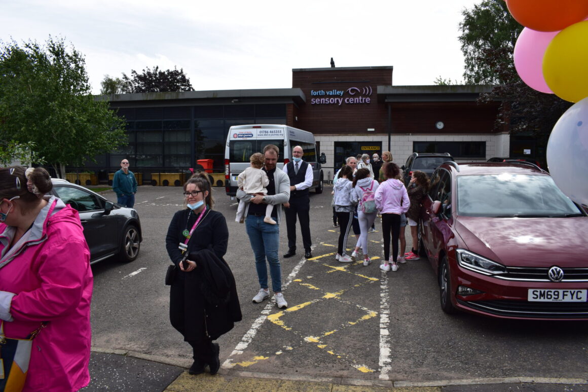 Line of people waiting to get into the Summer BBQ