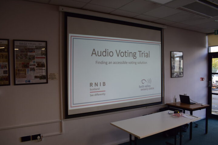 Audio Voting Trial projection