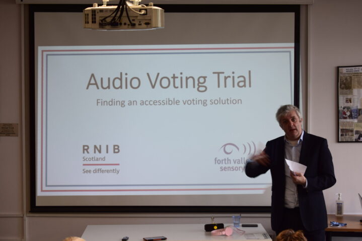 James Adams RNIB speaking