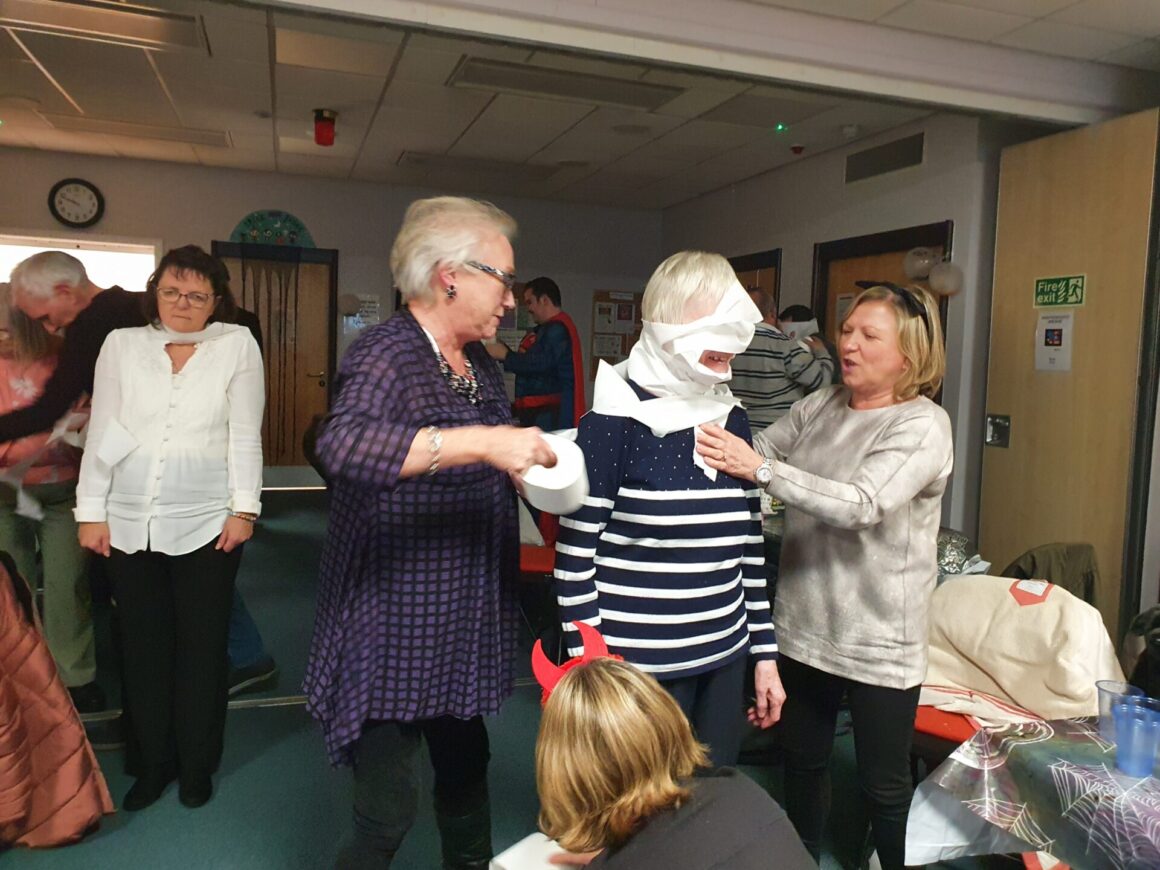Brenda and Alison wrap Christine