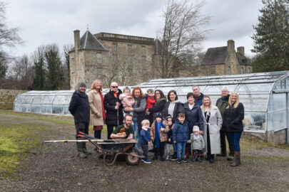 Representitives of the different funded groups at Kinneil Walled Garden