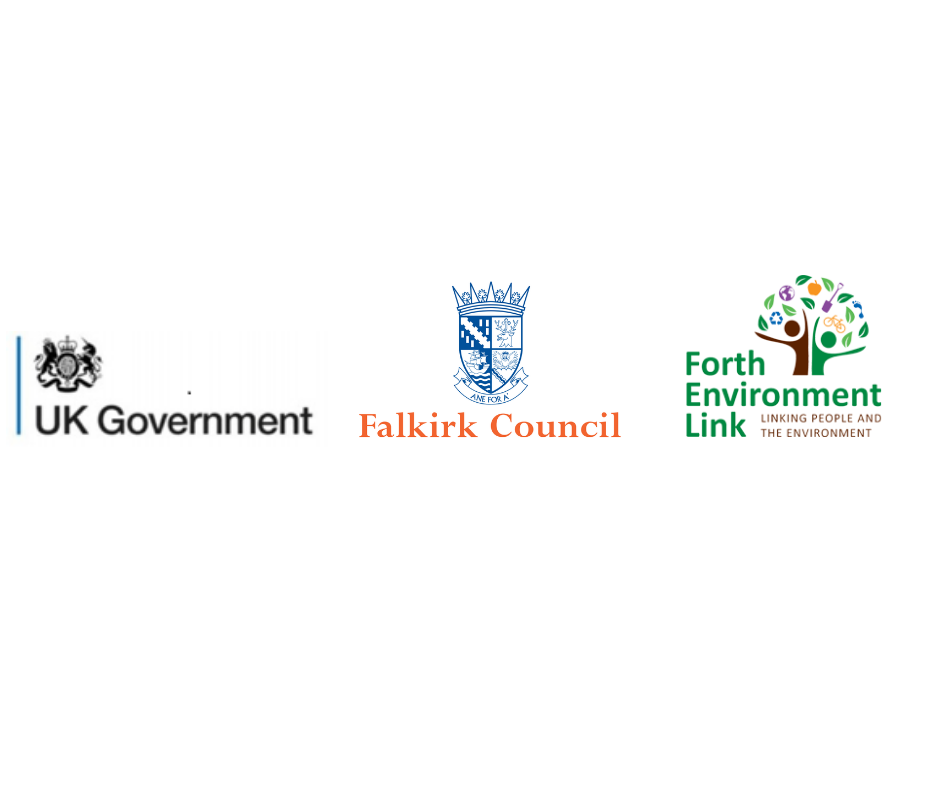 UK Government, Falkirk Council and Forth Environment Link logos