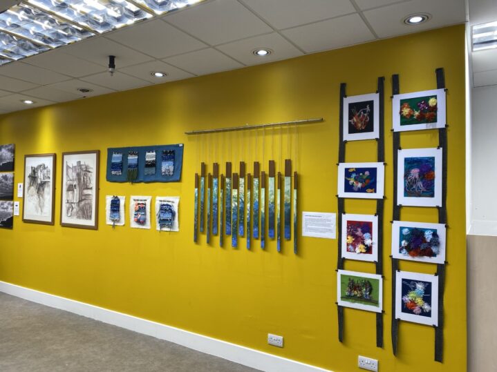 Art group's display at a gallery in stirling