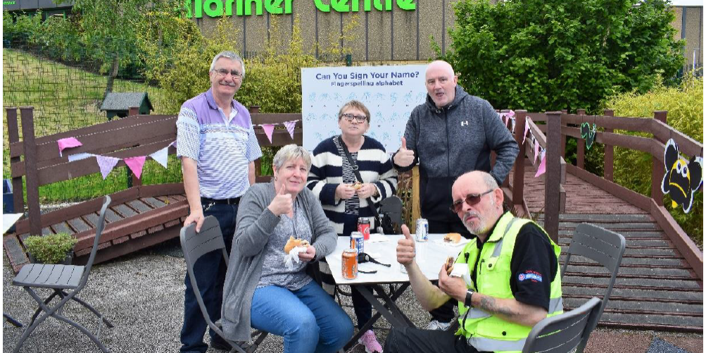 Members of BSL Group in sensory garden