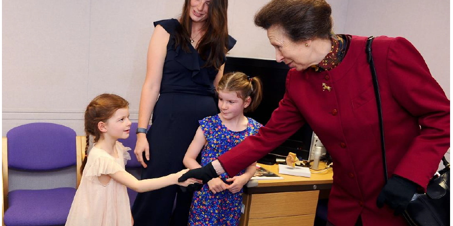 HRH Princess Anne meeting young wellwishers at Forth Valley Sensory Centre