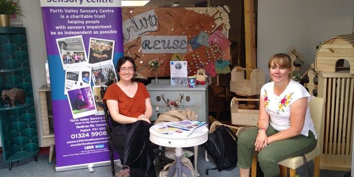 Sara and Laura at Stirling Reuse Hub