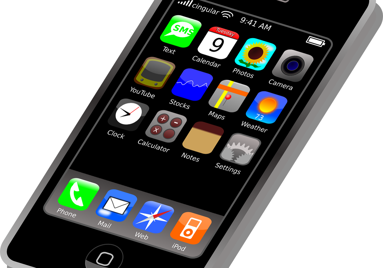 A graphic image of an iPhone
