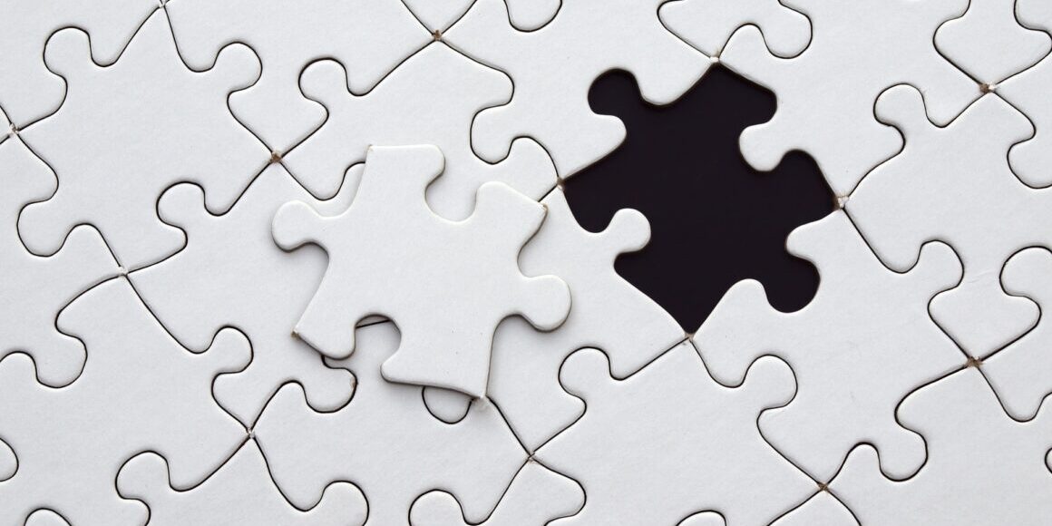jigsaw puzzle with one piece to be completed